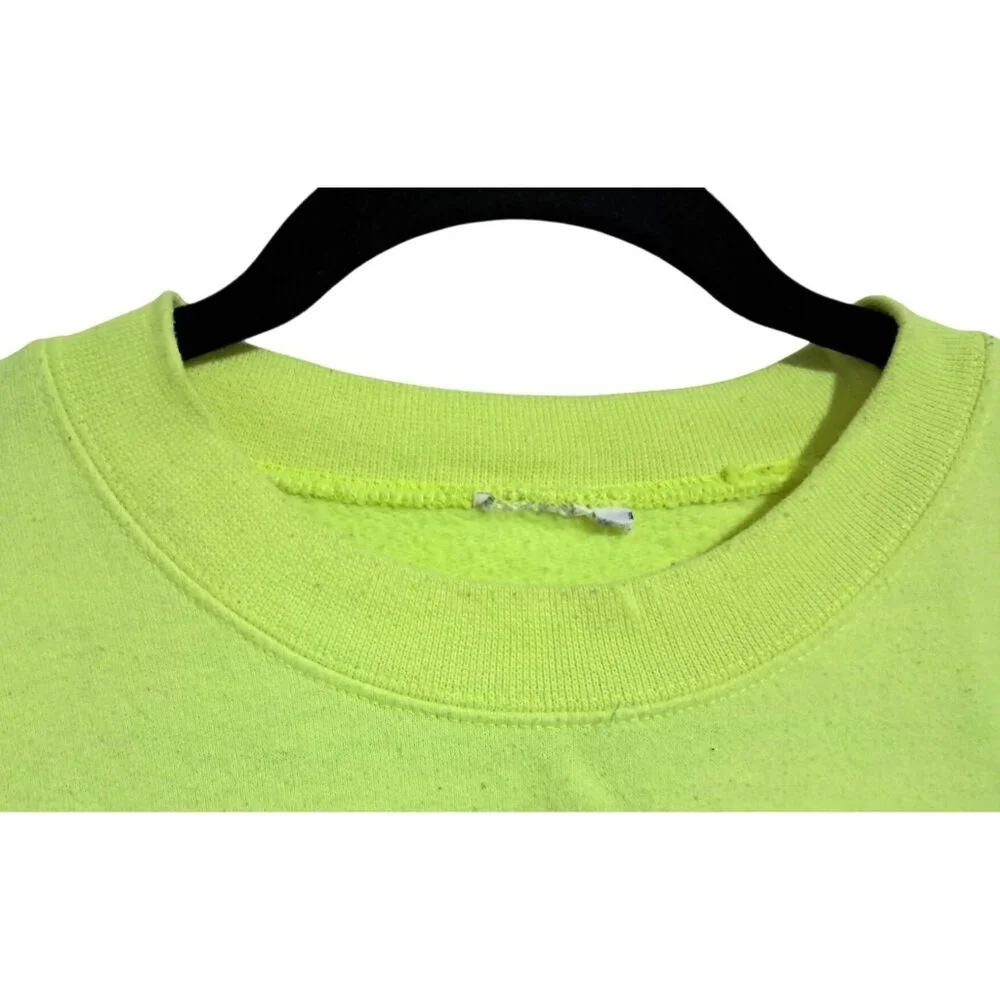 Washington Grown Graphic Neon Yellow Green Crewneck Sweatshirt By Disidual Mens‎